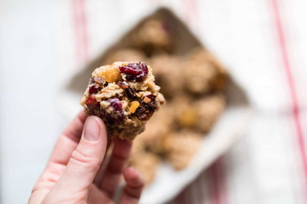 Oatmeal cookies with cranberries toasted coconut and apricots