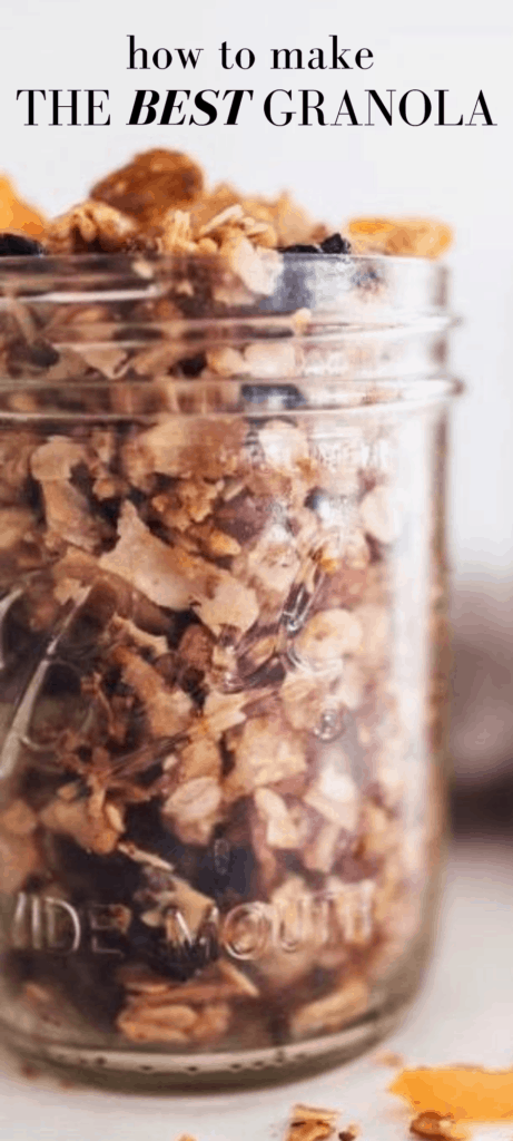 Granola in a mason jar