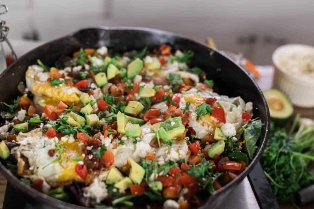 Cast iron skillet recipes vegetable hash perfect for breakfast, lunch and dinner