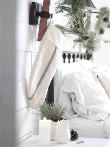 how to sew a simple, grain sack stocking