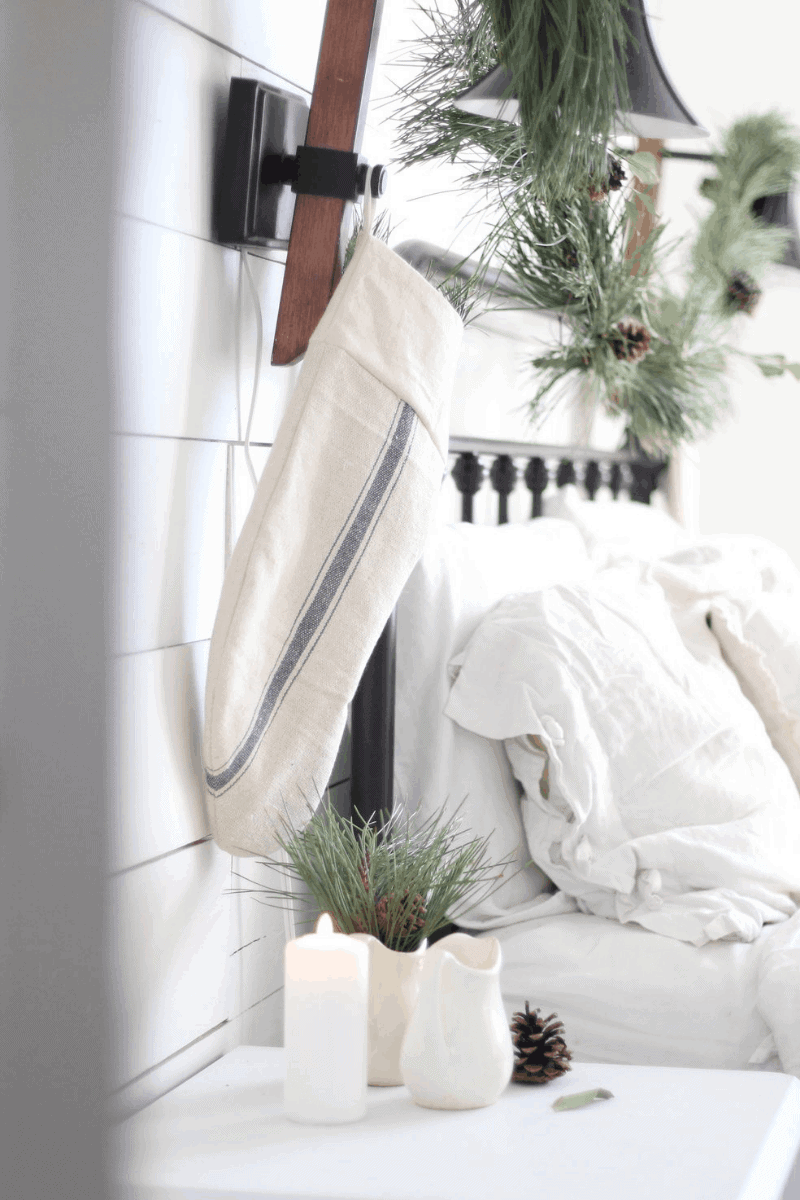 how to sew a simple, grain sack stocking