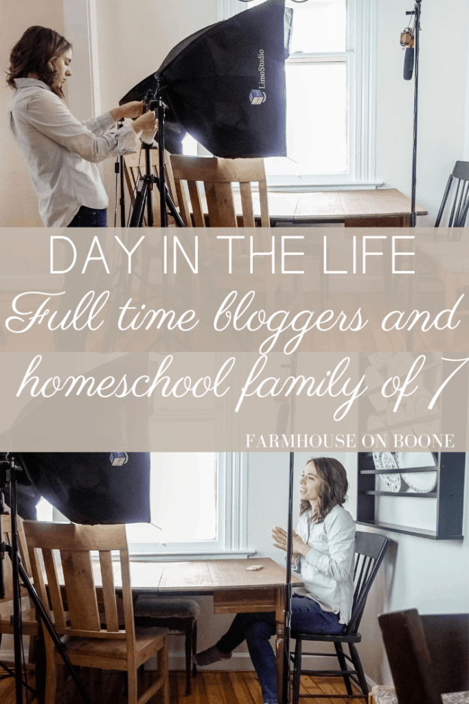 Full time bloggers and homeschool family of 7 - Day in the Life