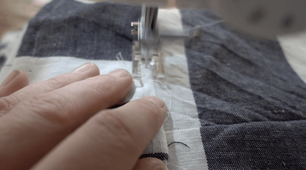 sewing a topstitch