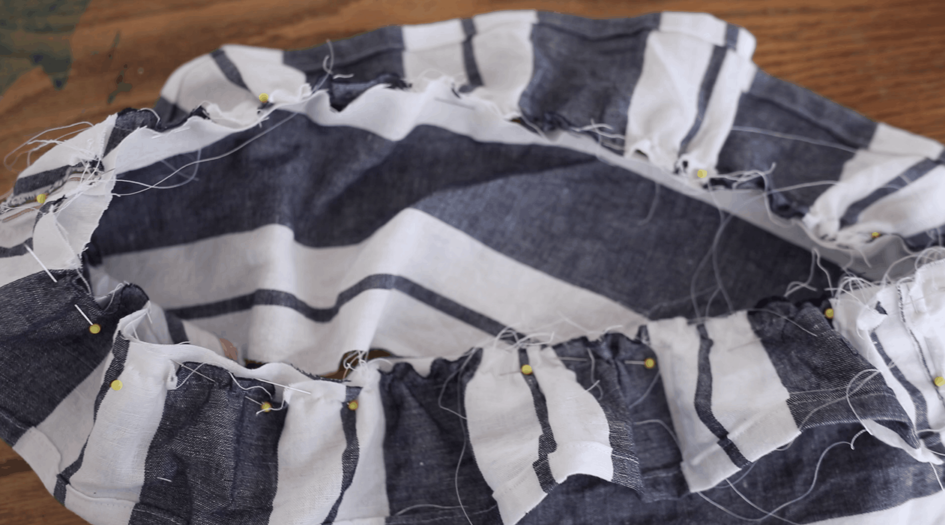 pinning the ruffle