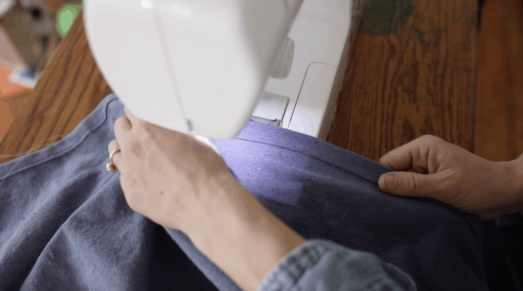 sewing the hem