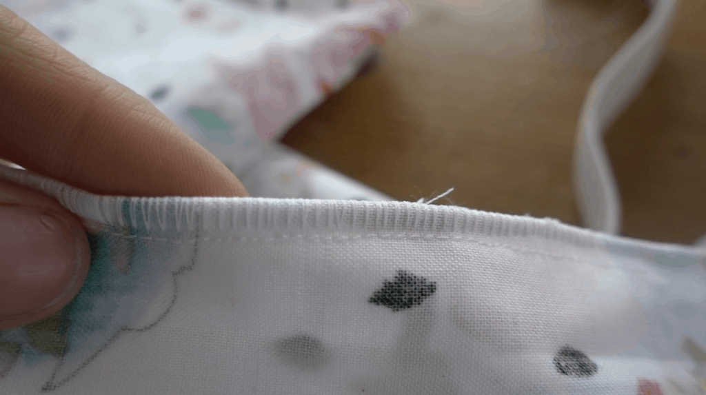 finishing with a zig-zag stitch