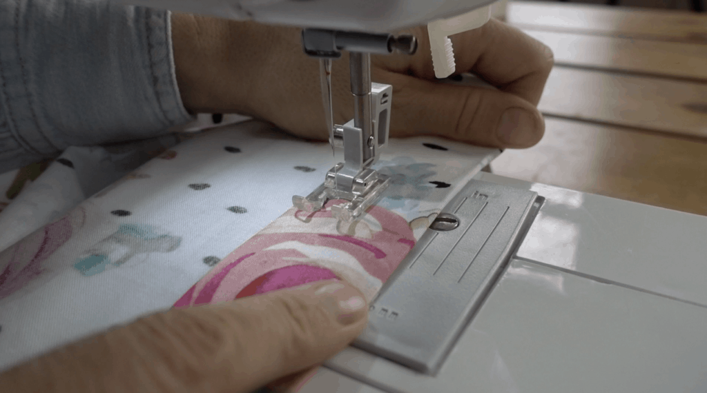 sewing the elastic casing