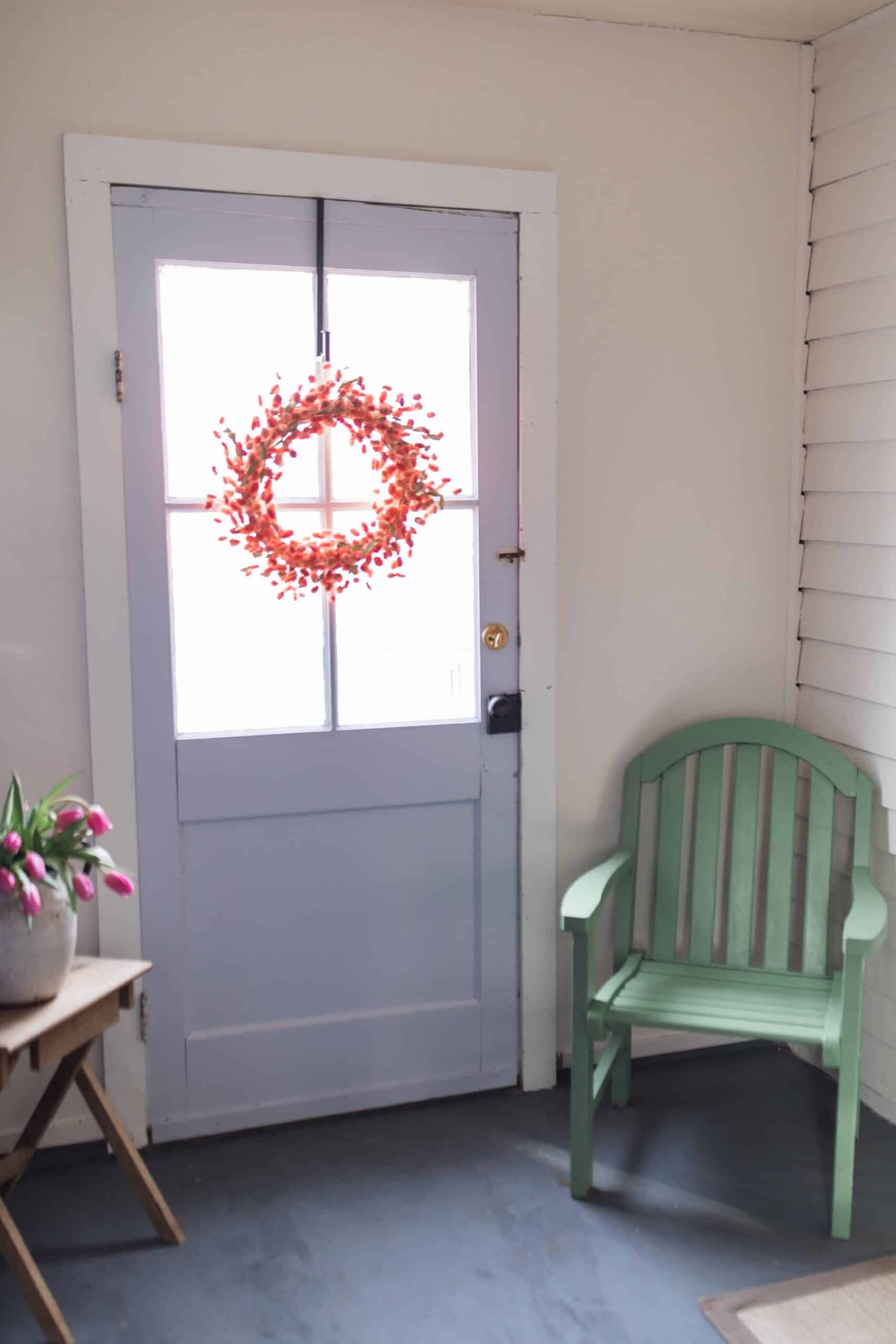 Farmhouse mudroom makeover dutch boy homestead color palette