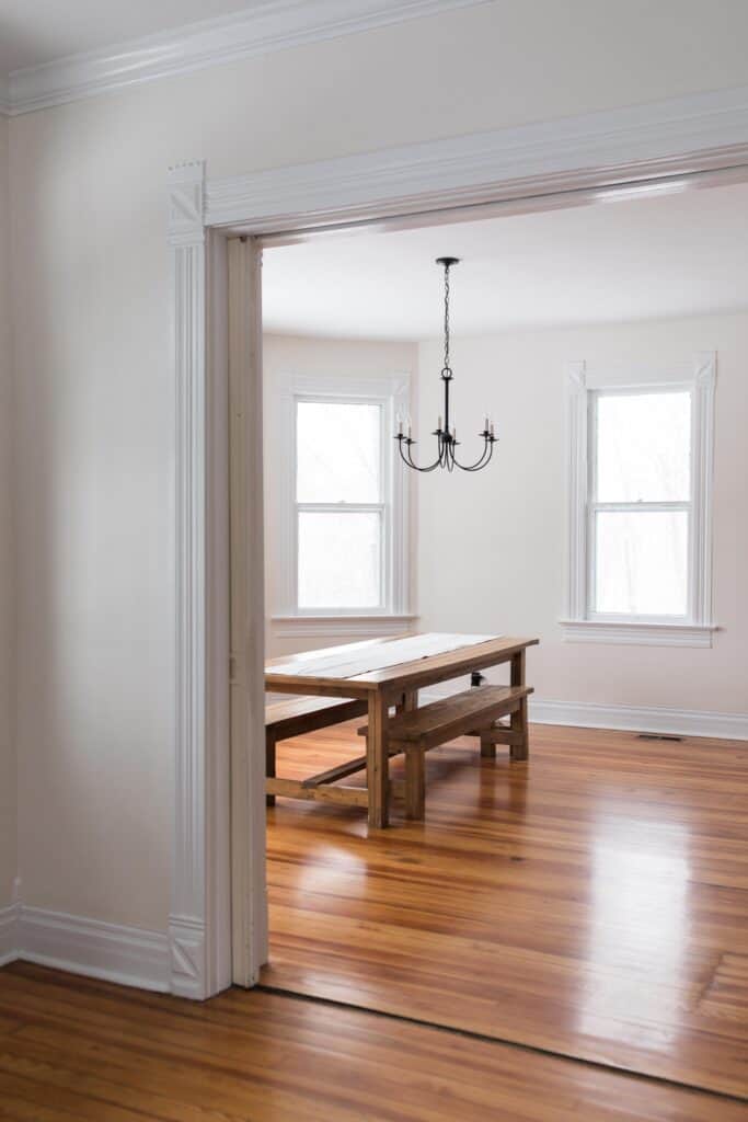 Our New Farmhouse Reveal After Refinishing The Wood Floors And