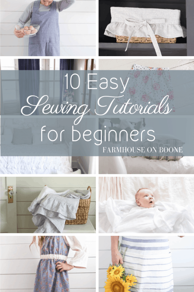 10 Easy Sewing Tutorials for Beginners - Farmhouse on Boone