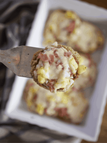 custom mini pizza's on sourdough english muffins