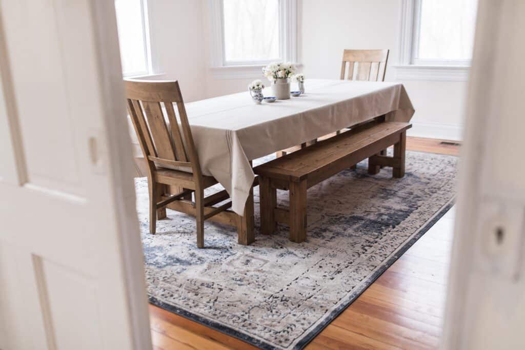 New Rug for the Dining Room | Farmhouse Dining Room Decor - Farmhouse