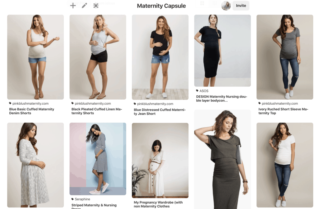 Pinterest pictures of maternity capsule wardrobe 