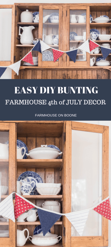 EASY DIY bunting fourth of july decor 