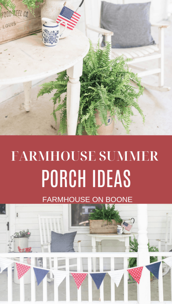 two pictures of farmhouse summer porch ideas