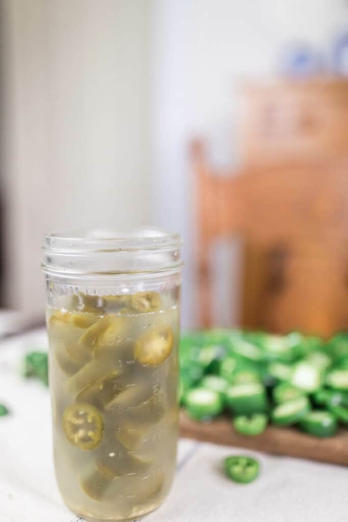 fermented jalapenos in mason jar