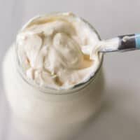 homemade sour cream in mason jar