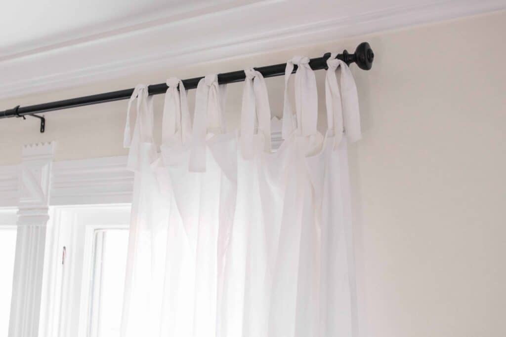 How To Make Curtains Tie Top Curtain Tutorial Farmhouse On Boone