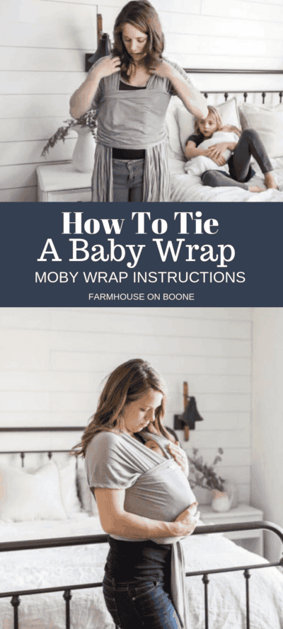 How To Tie A Baby Wrap - Moby Wrap Instructions - Farmhouse on Boone
