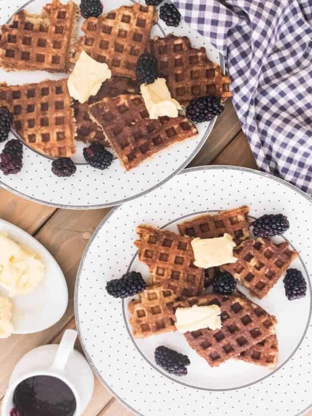 Crispy Homemade Sourdough Waffles Farmhouse on Boone