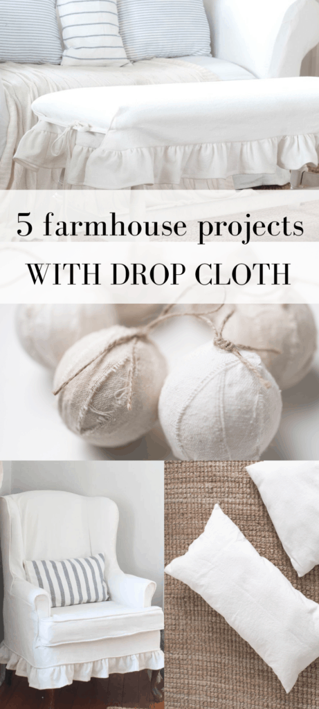 drop cloth diy projects collage