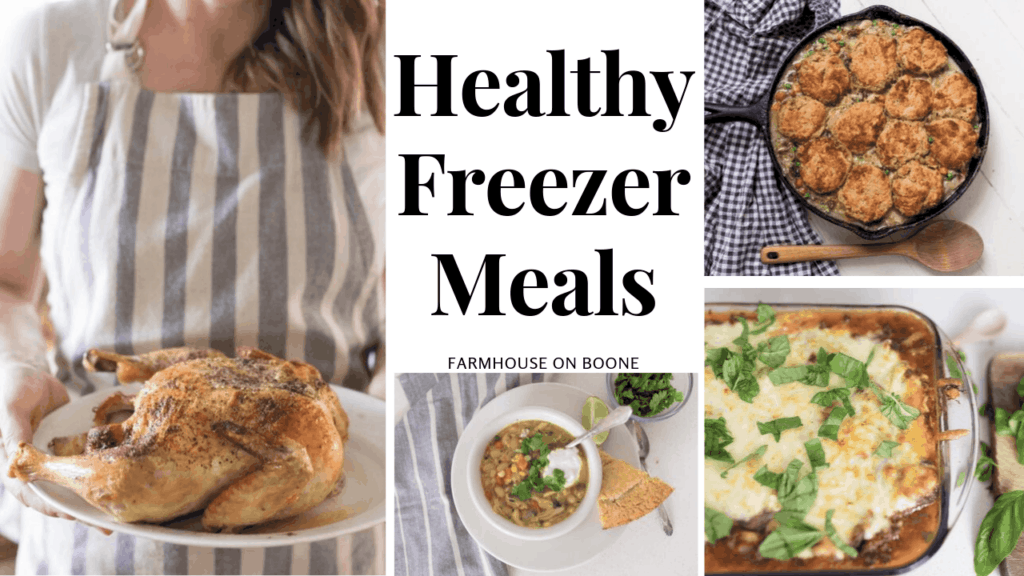 4 pictures of healthy freezer meals