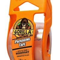 Gorilla Heavy Duty Packing Tape with Dispenser for Moving, Shipping and Storage, 1.88" x 25 yd, Clear, (Pack of 1)