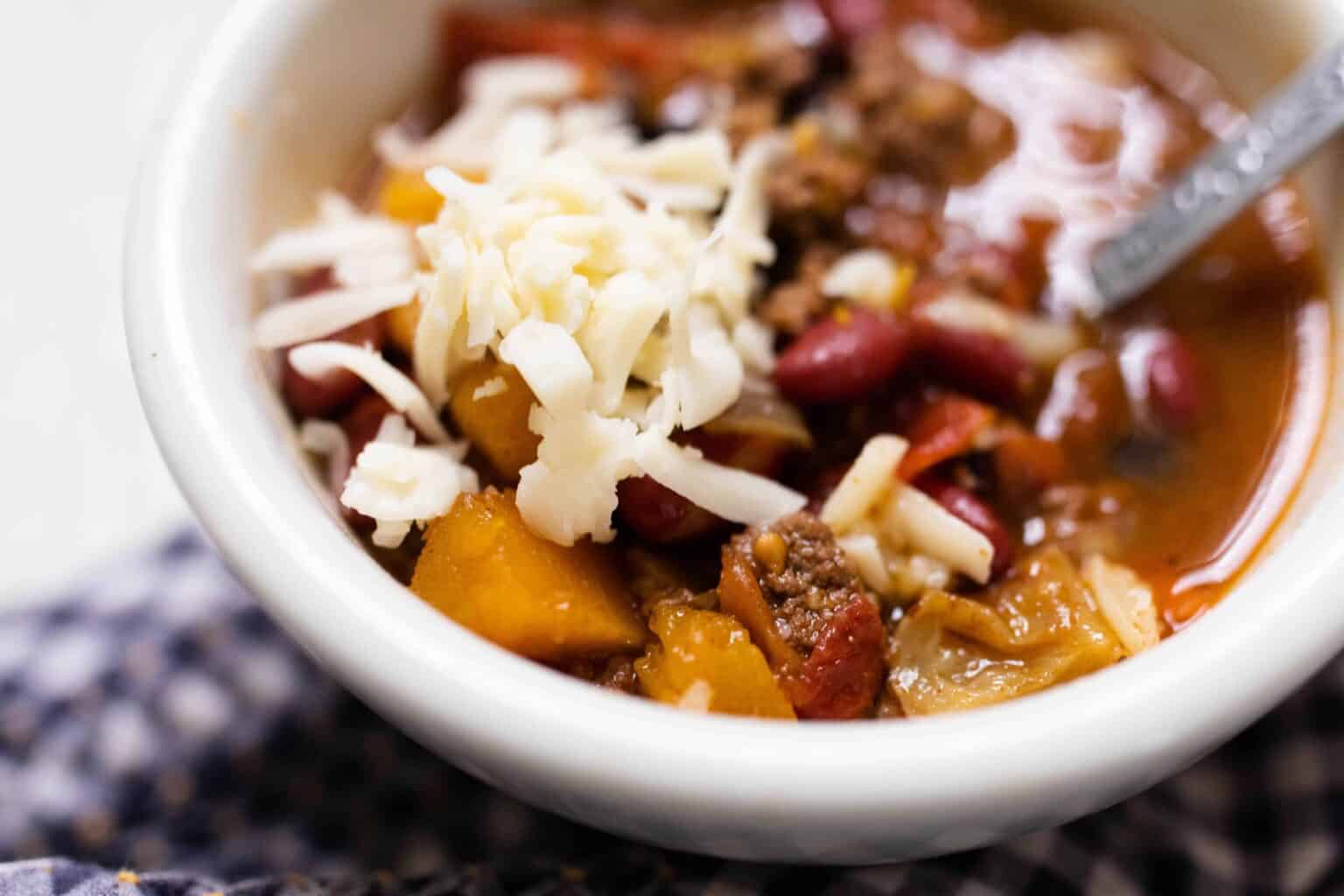 Pumpkin Chili Recipe With Ground Beef - Farmhouse on Boone