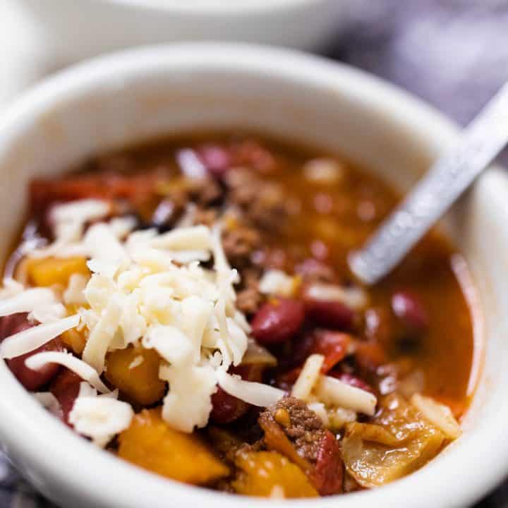 Pumpkin Chili Recipe With Ground Beef - Farmhouse on Boone