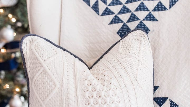 Sweater pillow cover top
