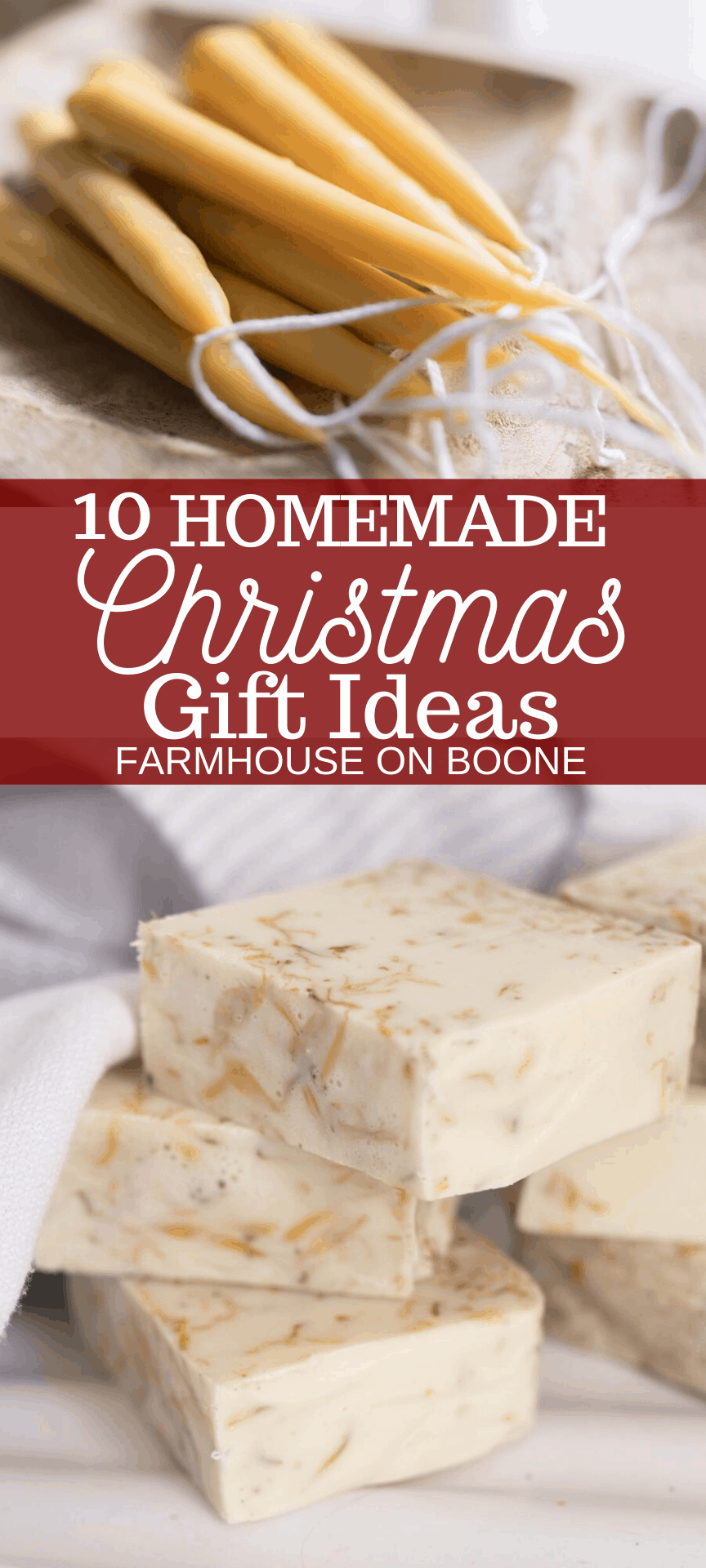 10 homemade Christmas gift ideas : handmade candles and soap