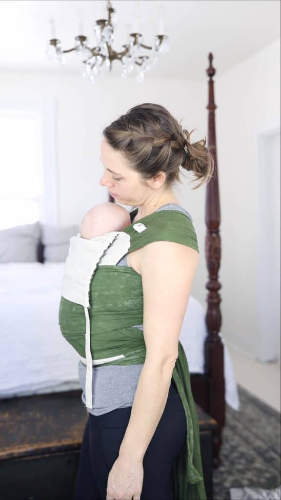 Women with a DIY Mei Tai on - best baby carriers