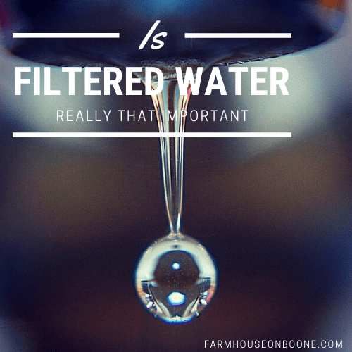 is filtered water really that important