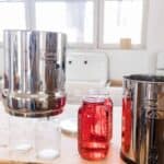 Boroux water filters with two large mason jars.