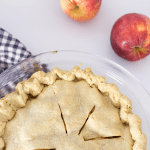 homemade apple pie with einkorn crust