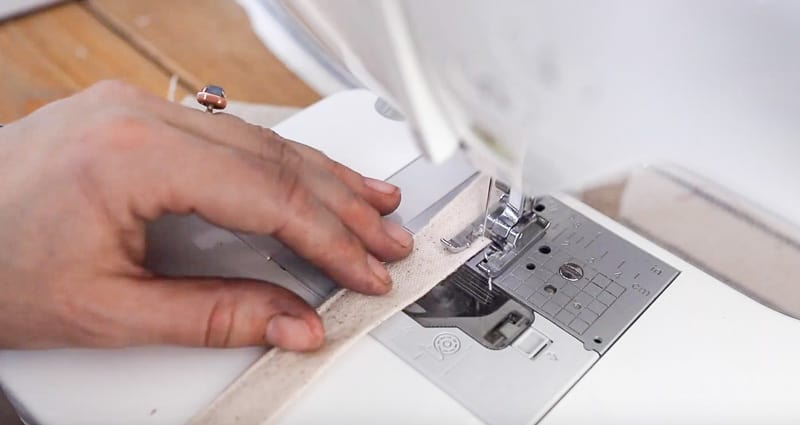 top stitching a strap