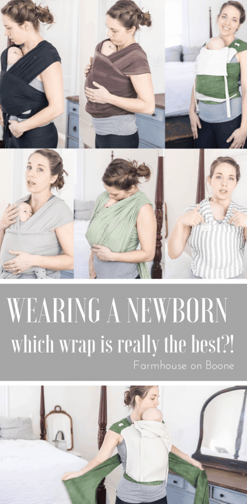 woman wearing baby wraps