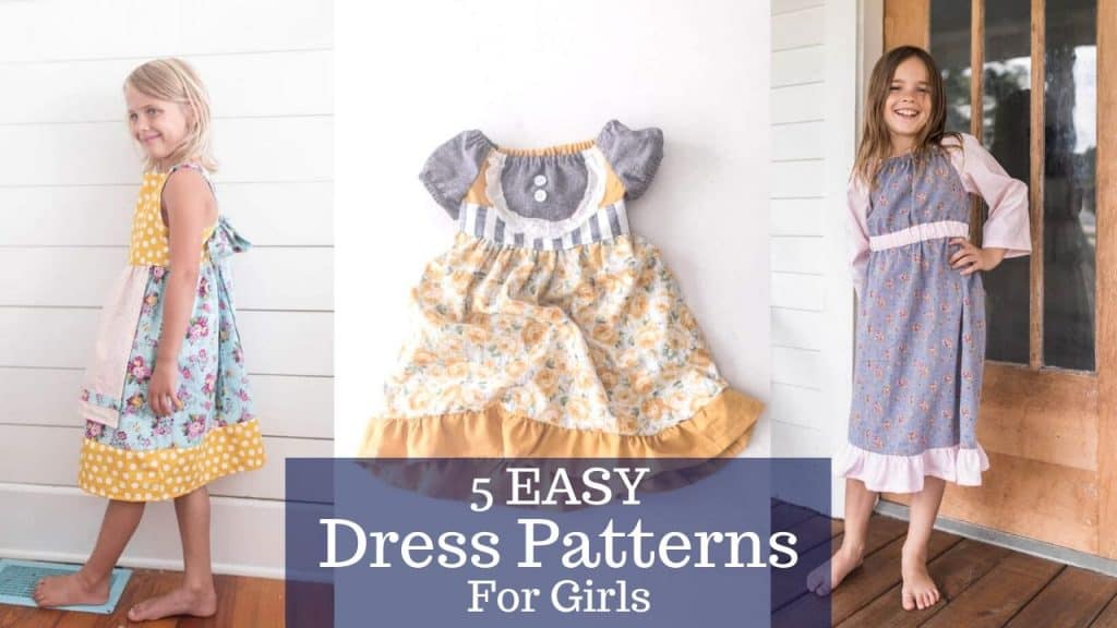 3 pictures of easy dress patterns for girls