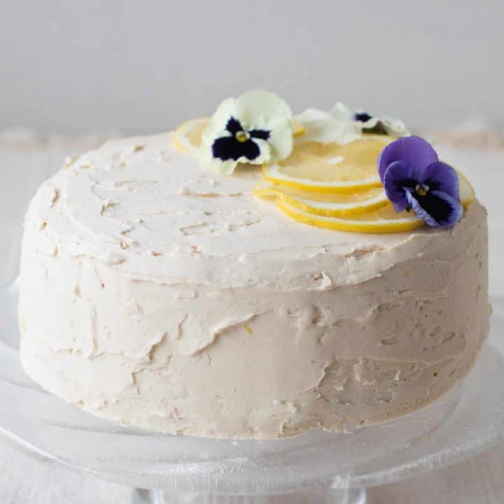 Gluten Free Lemon Cake With Lemon And Earl Grey Icing