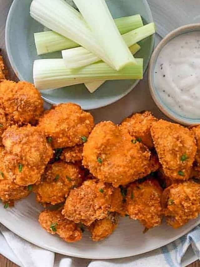 Crispy Sourdough Buffalo Cauliflower Wings Farmhouse on Boone