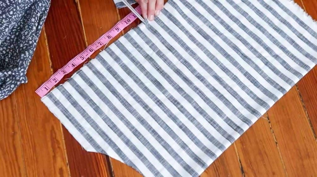 cutting out peasant blouse pattern