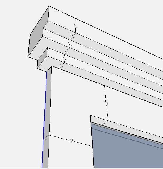 close up digital image of farmhouse window trim plans