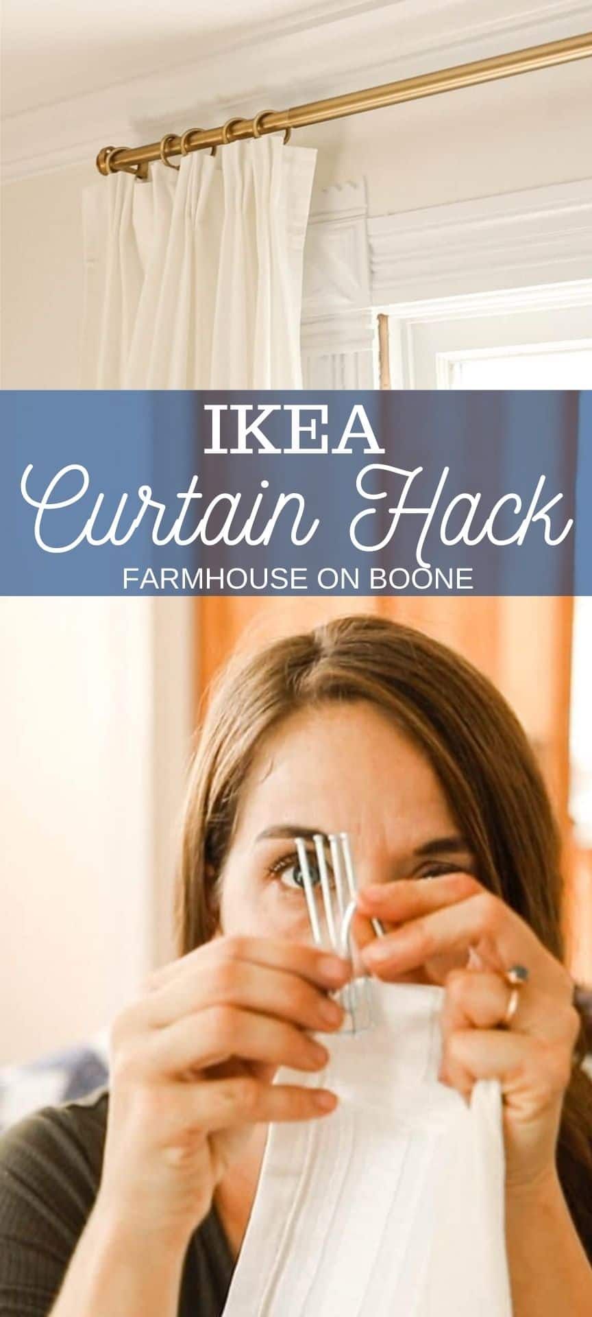 DIY Ikea Curtain Hack Farmhouse on Boone