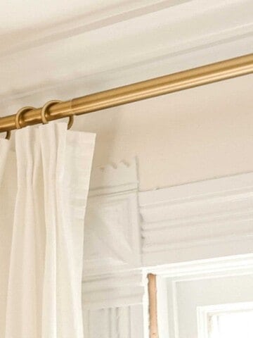 ikea curtain hack using ikea rivta curtains with pleats hung with brass curtain clips on a brass pole