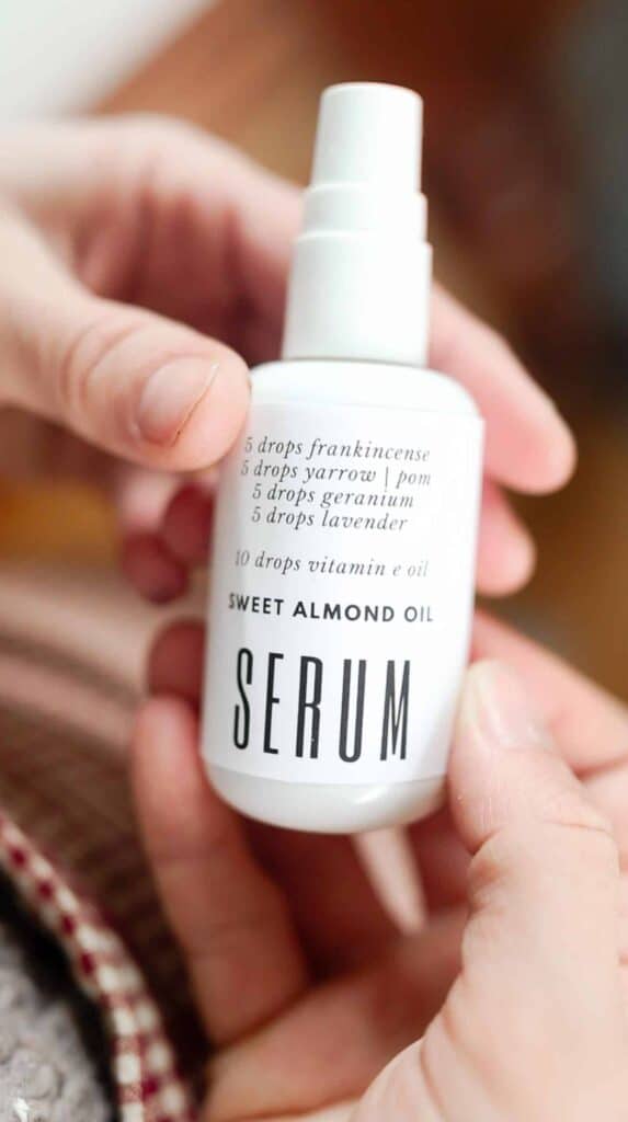 hands holding DIY serum