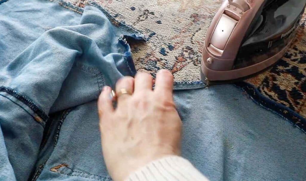 How to fix ripped denim skirt top