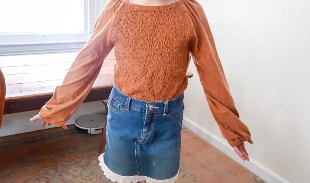 How to Make a DIY Jean Skirt Out of Denim Pants  Creative Green Living