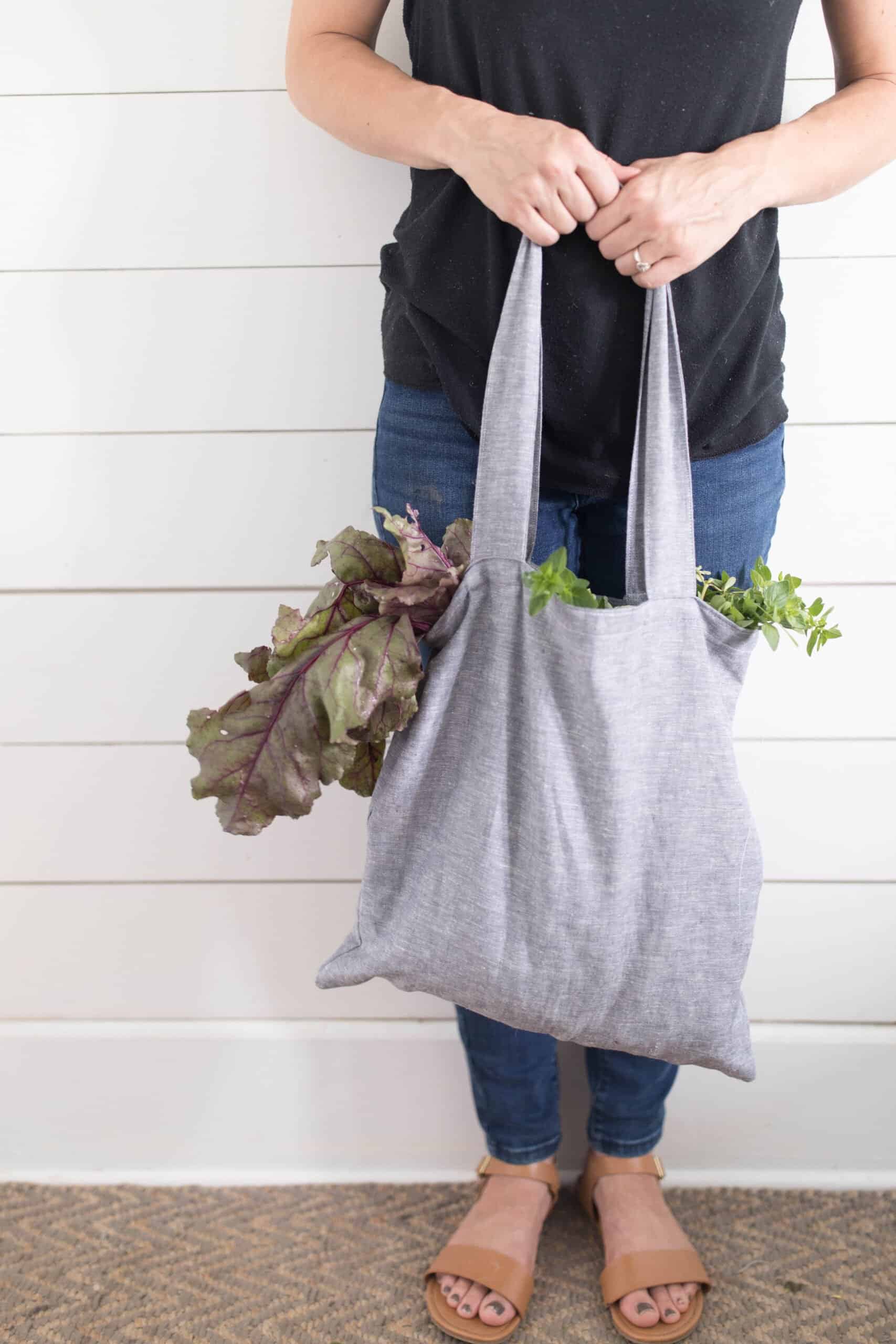 DIY Tote Bag With Linen - Farmhouse on Boone