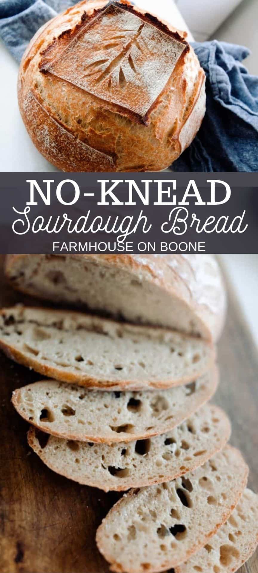 No knead sourdough bread farmhouse on boone