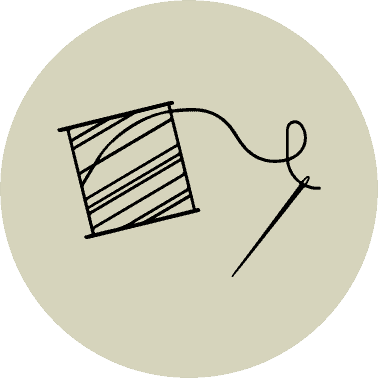 A needle and thread icon